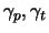 $\gamma_p, \gamma_t$