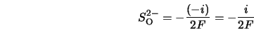  S_{\rm O}^{2-} = - \frac{(-i)}{2F} = - \frac{i}{2F} 
