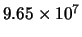 $9.65 \times 10^7$