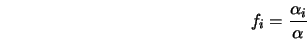  f_i = \frac{\alpha_i}{\alpha} 