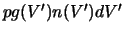 $p g(V^\prime)n(V^\prime)d{V^\prime}$
