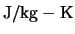 ${\rm J/kg-K}$