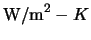 ${\rm W/m}^{2}-K$