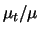 $\mu_t/\mu$