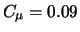$C_{\mu} = 0.09$