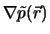 $\nabla \tilde{p}({\vec{r}})$