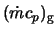 $(\dot{m} c_p)_{\rm g}$