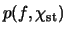 $p(f,\chi_{\rm st})$