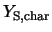 $Y_{\rm S, char}$