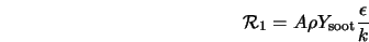  {\cal R}_1 = A \rho Y_{\rm soot} \frac{\epsilon}{k} 