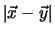$\vert{\vec x} - {\vec y}\vert$