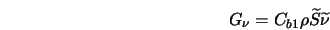  G_\nu = C_{b1} \rho \widetilde{S} \widetilde{\nu} 