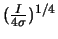 $(\frac{I}{4\sigma})^{1/4}$