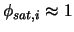 ${\phi_{sat,i}} \approx 1$