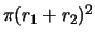 $\pi (r_1 + r_2)^2$
