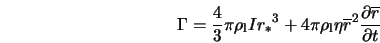  \Gamma = \frac{4}{3} \pi \rho_{\rm l} I {r_{\rm *}}^3 + 4 \p... ...} \eta \overline{r}^2 \frac{\partial \overline{r}}{\partial t} 