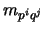 $m_{{p^i}{q^j}}$