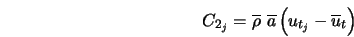  C_{2_j} = \overline{\rho}\mbox{ }\overline{a} \left(u_{t_j} - \overline{u}_t\right) 