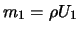 $m_1 = \rho U_1$