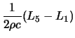 $\displaystyle \frac{1}{2 \rho c} (L_5 - L_1)$