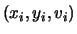 $(x_i,y_i,v_i)$