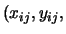 $(x_{ij},y_{ij},$