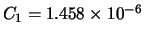 $C_1 = 1.458 \times 10^{-6}$