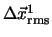 $\Delta\vec{x}^1_{\rm rms}$