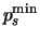 $p^{\rm min}_s$