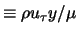 $\equiv \rho u_{\tau} y/\mu$