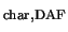 $_{{\rm char, DAF}}$