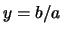 $y = b / a$