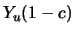 $Y_u(1-c)$